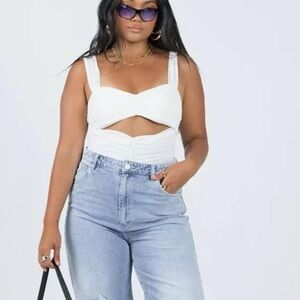 princesspolly white cutout bodysuit